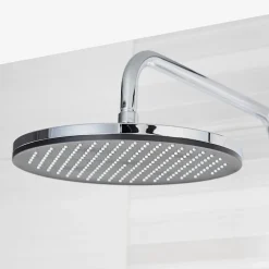 Swiss Aqua Technologies Colonne de douche avec douchette 3 jets, Mitigeur thermostatique, Barre réglable en hauteur, Noir/Chrome