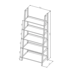 Swiss Aqua Technologies Etagère sur pied Naturel Home 63x149x36,4 cm, bois (HOMEPOL5)