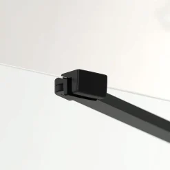 Swiss Aqua Technologies Fusion ensemble porte pivotante /paroi 100x80cm anticalcaire avec profilés noir mat (SATFUD100S80C)