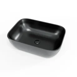 Swiss Aqua Technologies Infinitio Vasque à poser 45,5x32,5 cm, sans trop-plein, Noir mat (SATINF4532BKM)