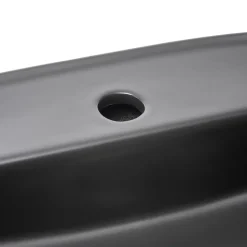 Swiss Aqua Technologies Infinitio Vasque à poser 60x40 cm, sans trop-plein, avec trou pour robinetterie, Noir mat (SATINF6040BKM)
