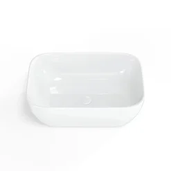 Swiss Aqua Technologies Infinitio Vasque à poser 45,5x32,5 cm, sans trop-plein, Blanc brillant (SATINF4532)