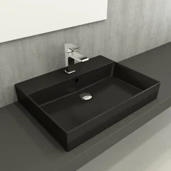 Swiss Aqua Technologies Lavabo rectangulaire noir mat SAT Infinitio 60,5x46,5 cm (SATINF6046BKM)
