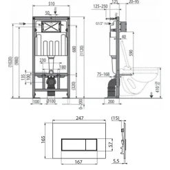 Swiss Aqua Technologies Pack WC Bâti-support Autoportant + WC sans bride SAT + Abattant SoftClose