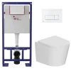 Swiss Aqua Technologies Pack WC bâti-support autoportant SAT + WC suspendu sans bride Ceramia + abattant SoftClose