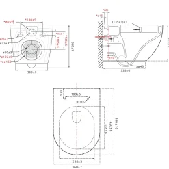 Swiss Aqua Technologies Tornado WC sans bride avec abattant SoftClose et fixations invisibles, blanc (SATFUS010RTORP)