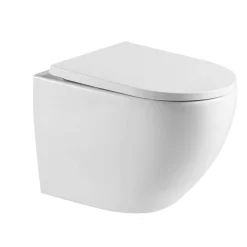 Swiss Aqua Technologies WC suspendu sans bride Tornado Quiet et fixations invisibles, abattant frein de chute (SAT67010RTORP)