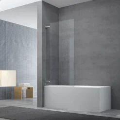 Swiss Aqua Technologies 150x80 cm TGD NEW Pare-baignoire pivotant en verre, orientation gauche et droite, chrome (SATTGVZO150CRT)