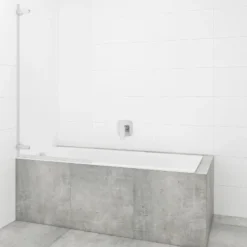 Swiss Aqua Technologies 150x80 cm TGD NEW Pare-baignoire pivotant en verre, orientation gauche et droite, chrome (SATTGVZO150CRT)