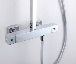 Système de douche thermostatique 3011 Basic avec douchette à main - Sans tête (de douche), Sans tête (de douche)