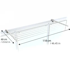 Système rabattable blanc pour rambarde 118x63x8 cm Foxydry Duo