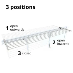 Système rabattable blanc pour rambarde 118x63x8 cm Foxydry Duo