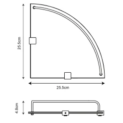 Tablette d’angle murale en verre et acier chromé GoodHome Alessano