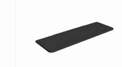Tablette de douche droite en aluminium thermolaqué - ALUR - Fabrication Française - Coloris: noir mat - Dimensions: 300 x105 x 3