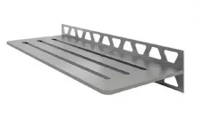 Tablette murale de douche Shelf-W-S1 - Coloris: inox brossé - En acier inoxydable - Dimensions: 300 x 115 mm - Modèle : floral