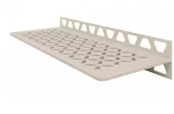 Tablette murale de douche Shelf-W-S1 - Coloris: inox brossé - En acier inoxydable - Dimensions: 300 x 115 mm - Modèle : floral