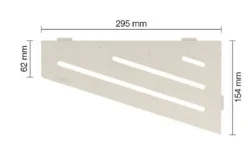 Tablette murale de douche SHELF- E- S3 - FLORAL - acier inox brossé - 62 x 295 x 154 mm