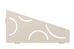 Tablette murale de douche SHELF- E- S3 - FLORAL - acier inox brossé - 62 x 295 x 154 mm