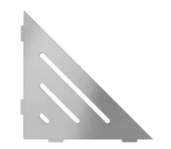 Tablettes d'angle de douche Shelf- E-S1 - CURVE - Acier inoxydable inox brossé - 210 x 210 mm