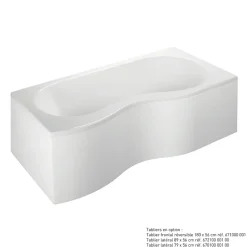 Tablier de baignoire frontal blanc 180 x 90 cm pour baignoire Folk, Valentin