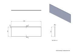 Tablier de baignoire frontal blanc Balneo Panel 160 cm