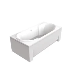 Tablier de baignoire frontal blanc pour baignoire droite L.180 x l.80 cm, Valentin