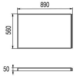 Tablier de baignoire latéral blanc 180 x 90 cm pour modèles Folk et Conversation, Valentin