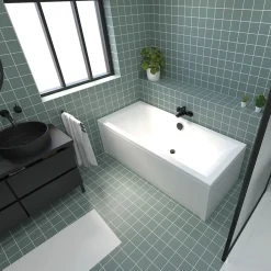 Tablier de baignoire latéral pour baignoire droite 180 x 80 cm, blanc, Valentin