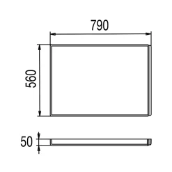 Tablier latéral de baignoire blanc 80 cm pour modèles Folk et Isybath, Valentin