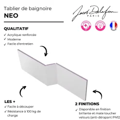 Tablier pour baignoire JACOB DELAFON Neo installation en angle