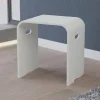 Tabouret de douche PB4002 en fonte minérale - blanc mat