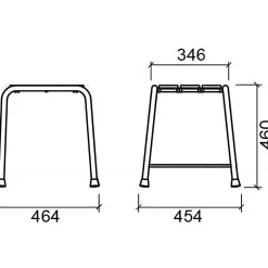 Tabouret de douche PMR normes handicapé SANINDUSA WcCare charge 150kg blanc