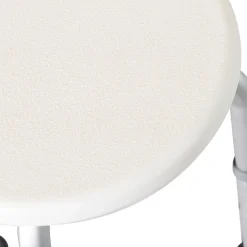 Tabouret de douche réglable en hauteur siège de douche ergonomique pieds antidérapants charge max. 136 Kg alu HDPE blanc