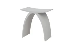 Tabouret de douche Siège baignoire antidérapant, Chaise salle de bain waterproof fonte minérale - 43x43x23,5cm (LxHxP) - PB4001