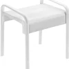 Tabouret de douche structure alu, assise en polymère L. 52,6 x P.46,1 x H.58 cm