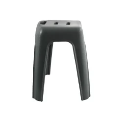 Tabouret grand siège de douche HOCKER Gris Max 130kg Spirella