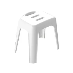 Tabouret grand siège de douche HOCKER Blanc Max 130kg Spirella