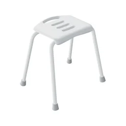 Tabouret Salle de bain Inoxydable Blanc Spirella
