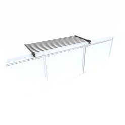 Étagère à linge balcon pliable alu 118x63x8 cm Foxydry Duo
