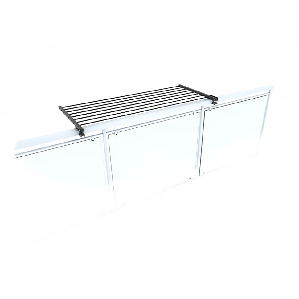 Étagère à linge balcon pliable alu 118x63x8 cm Foxydry Duo