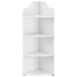 Étagère Angle Bjurholm pour Salle de Bain à 4 Niveaux 90 x 28 x 28 cm Blanc en.casa