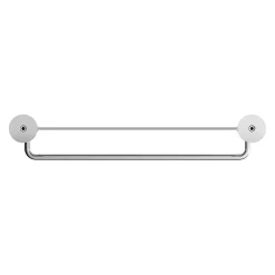 Étagère avec porte-serviettes en verre et acier inoxydable chromé H.40 cm Cavally GoodHome