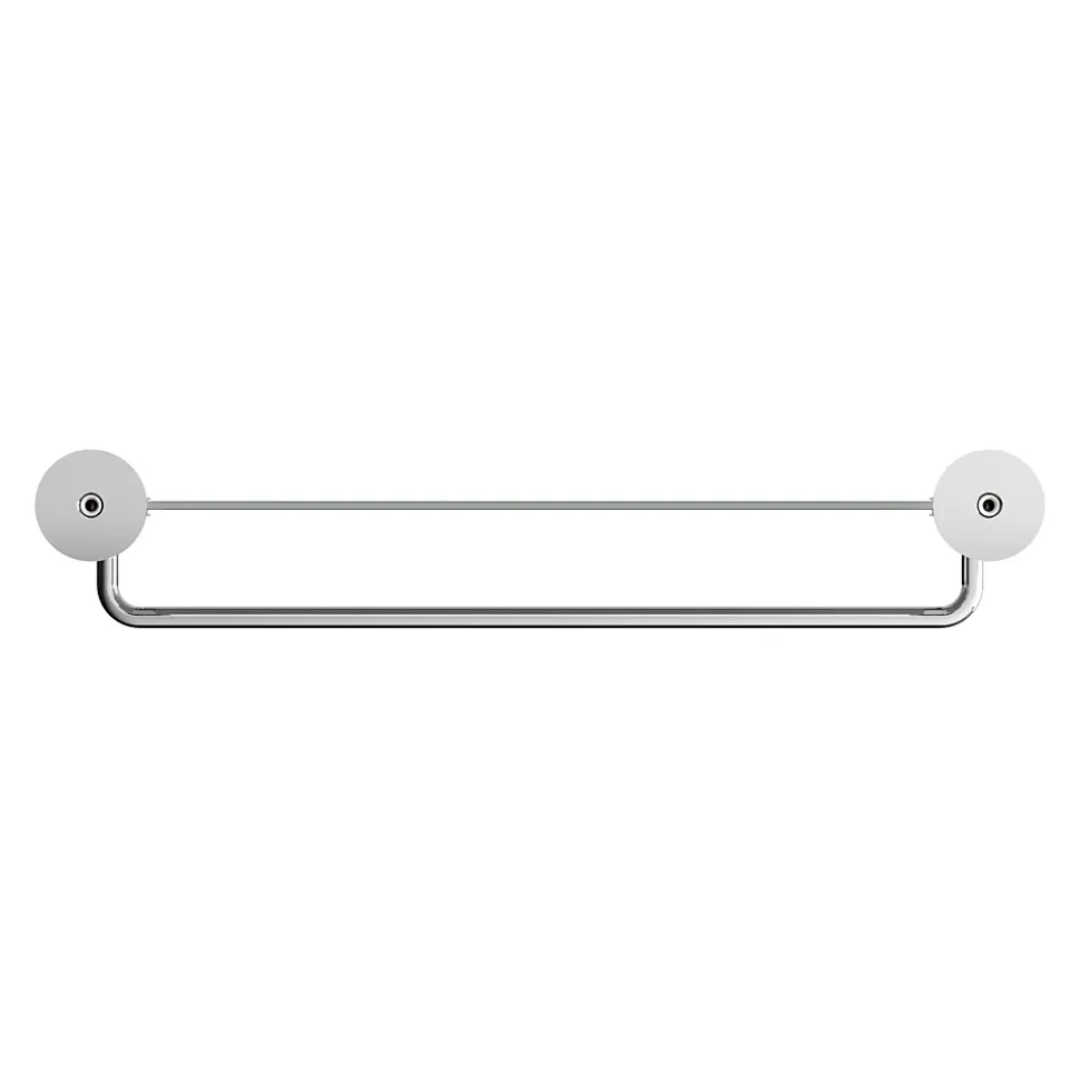 Étagère avec porte-serviettes en verre et acier inoxydable chromé H.40 cm Cavally GoodHome