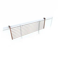 Étagère balcon pliable 2 sens corten 118x63x8 cm Foxydry Duo