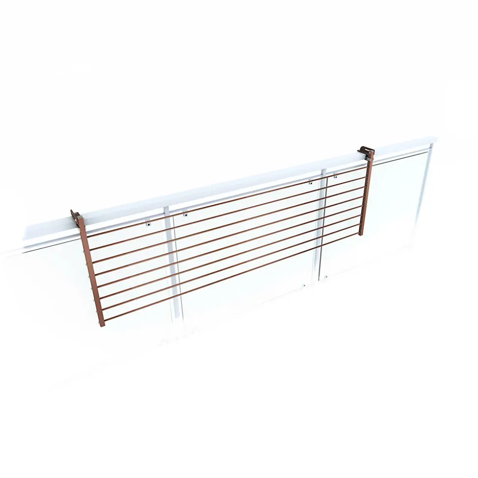 Étagère balcon pliable 2 sens corten 118x63x8 cm Foxydry Duo