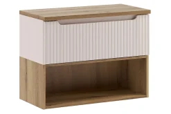 Étagère basse suspendue pour meuble sous vasque 80 cm NOVA chêne Coast Evoke