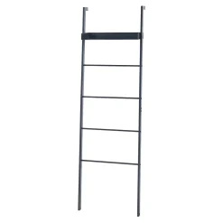 Étagère échelle Oeksnes acier 160 x 50 x 28 cm noir en.casa