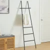 Étagère échelle Oeyer acier 170 x 45 x 2 cm noir en.casa