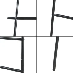 Étagère échelle Oeyer acier 170 x 45 x 2 cm noir en.casa