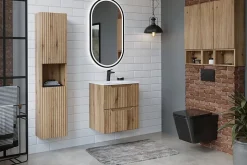 Étagère cube de salle de bain suspendue 40 x 20 cm NOVA chêne Coast Evoke
